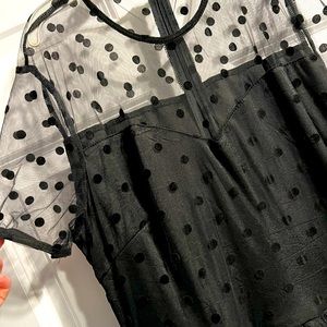 Black long Polka dot dress